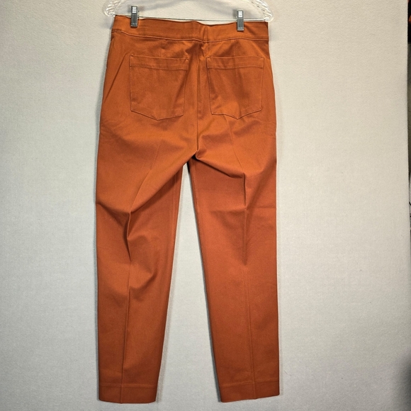 Spanx On The Go Ankle Slim Straight Trousers Pants L Bronze Glow Brown - Picture 4 of 12